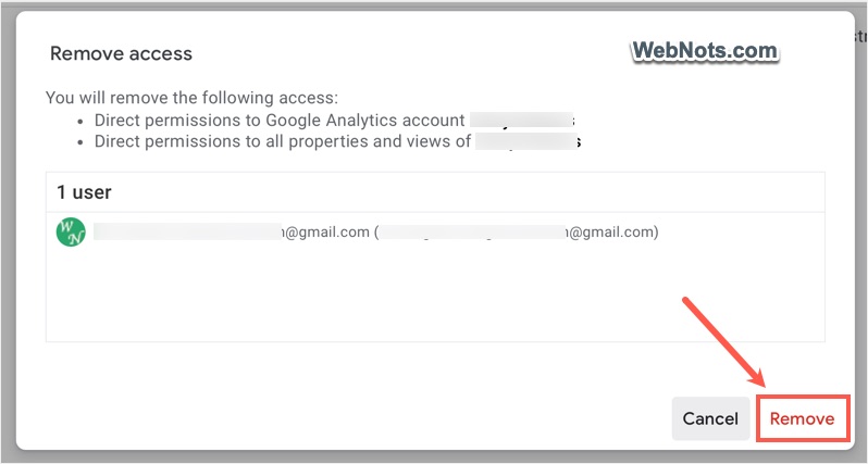 Confirm Access Removal