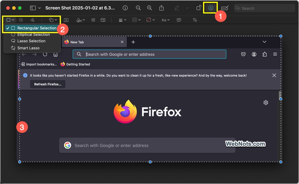 Crop Image in Preview App