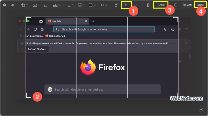 Crop with Finder Markup