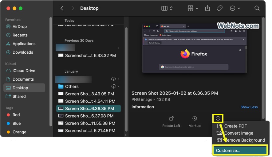 Customize Finder Extensions