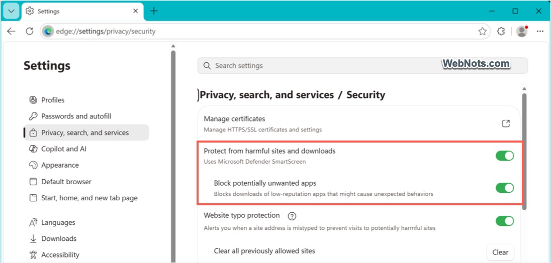 Enable Defender SmartScreen in Edge