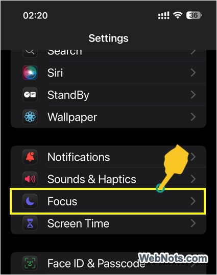 Focus Setting