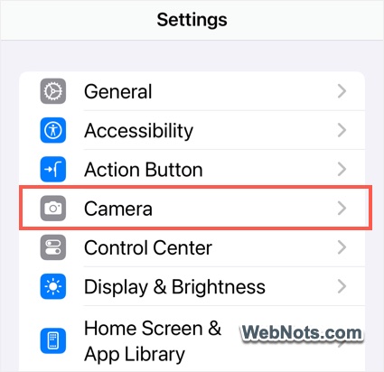 Camera Settings