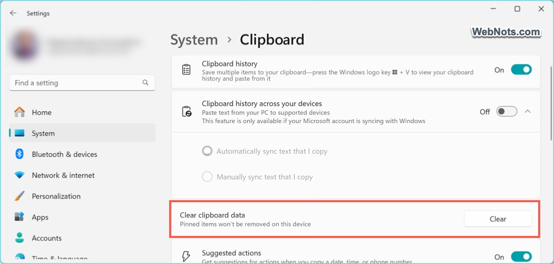 Clear Clipboard Data