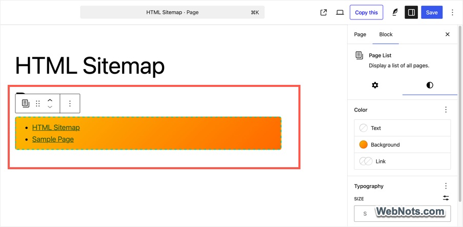 Custom Sitemap Display