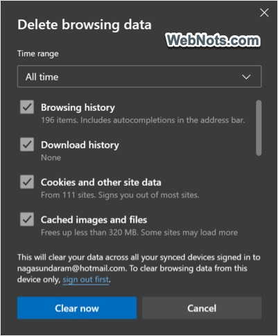 Delete Edge History