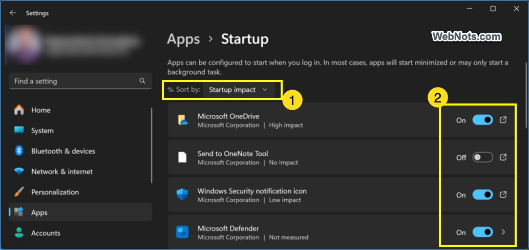 Disable Startup Apps