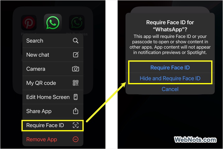 Lock and Hide App in iPhone