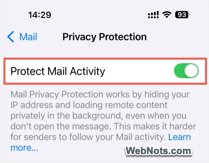 Protect Mail Tracking