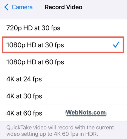 Select Video Resolution