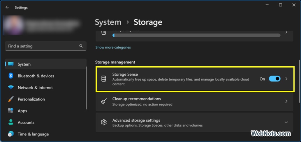 Storage Sense