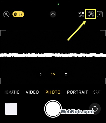 Turn Off Live Photos