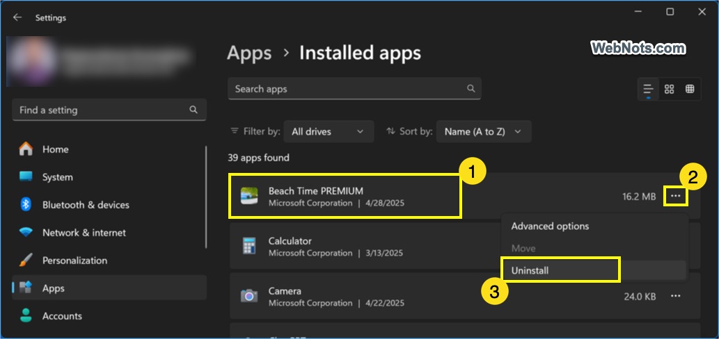 Uninstall Unused App
