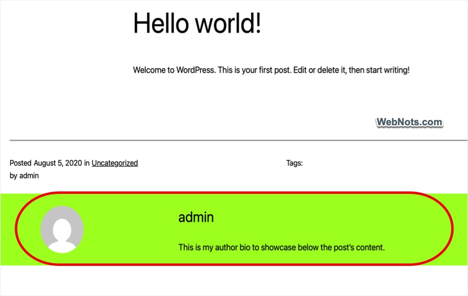 Add Author Bio in WordPress Site