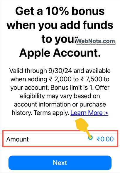 Add Custom Amount