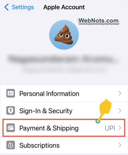 Apple Payment Settings