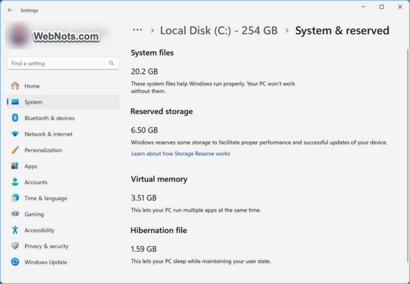 Check Windows OS File Size