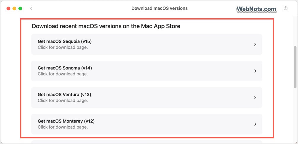 Download macOS from App Store
