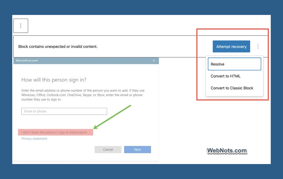 Fix Attempt Block Recovery Issue in WordPress Gutenberg