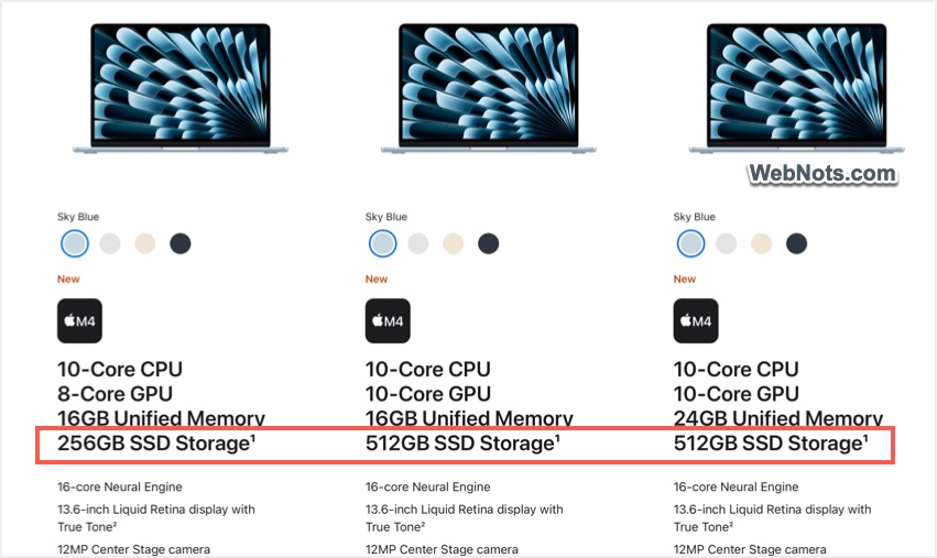 Footer Nore for Mac Storage