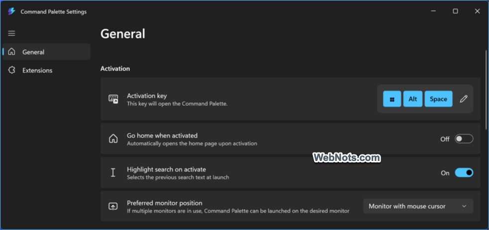General Settings