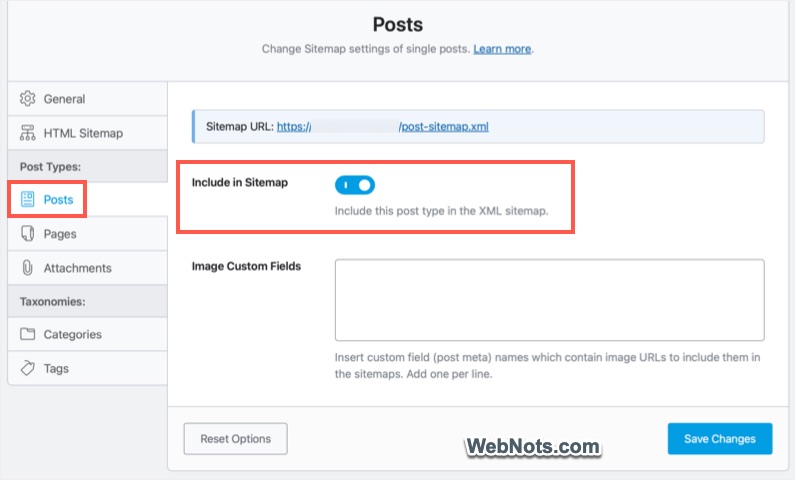Include Sitemaps
