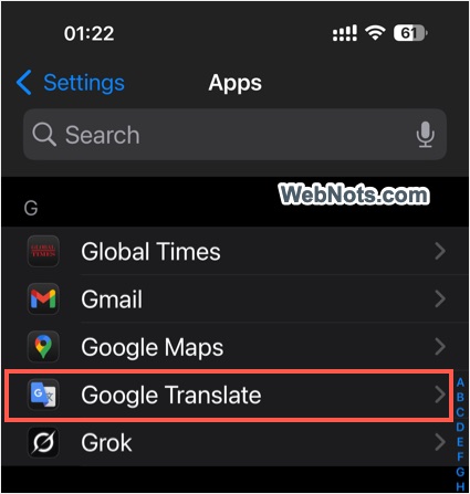 Open Google Translate