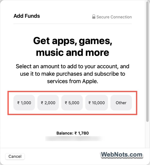 Select Amount and Pay