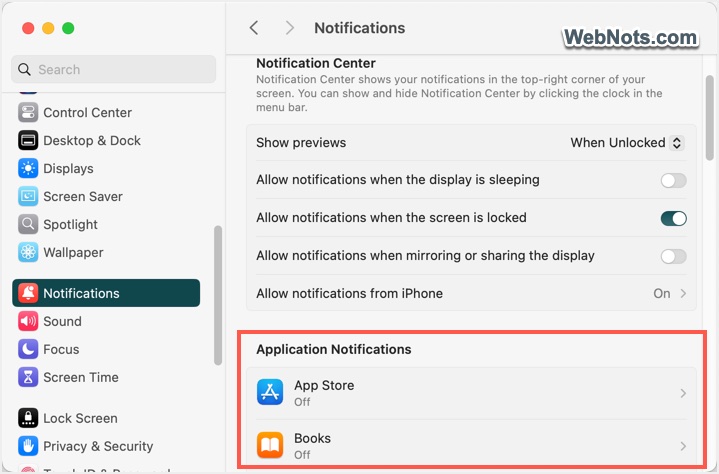 Turn Off Notifications for Apps