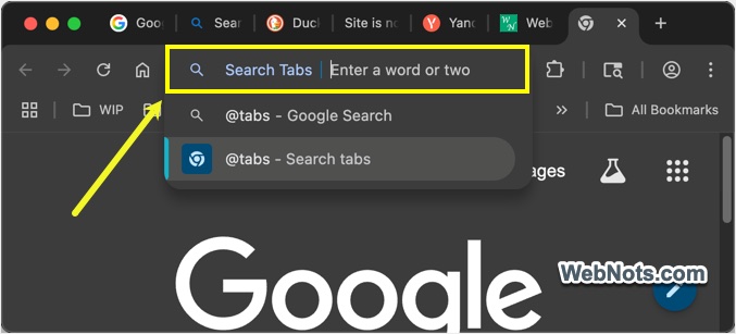 Type Keyword to Search