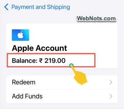 View Balance