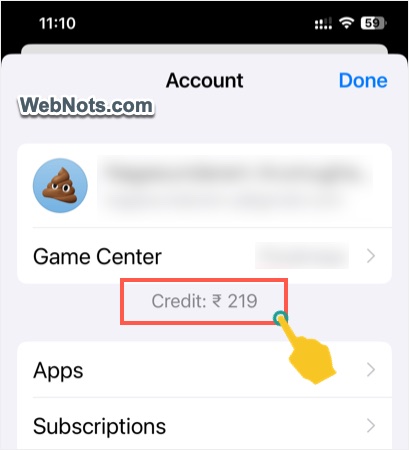 View Credit in App Store