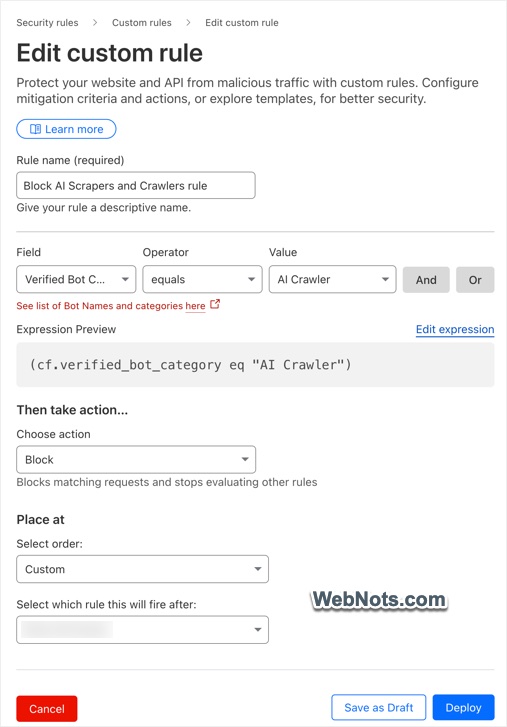 Add a Custom Rule