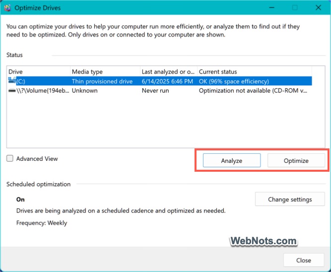 Analyze and Optimize HDD