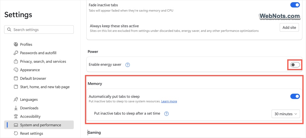 Edge Sleeping Tabs