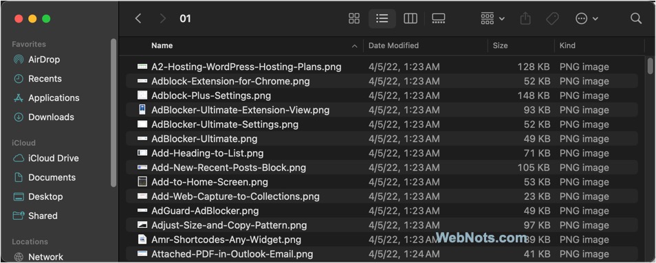 Find Duplicates in Finder Folder