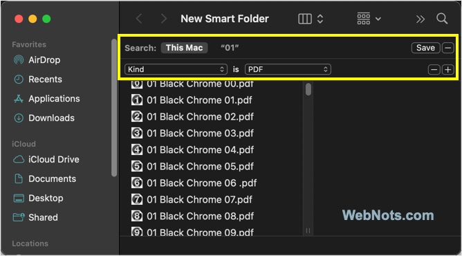Smart Folder in Mac