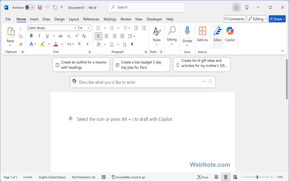 Use Copilot Pro in Microsoft Word
