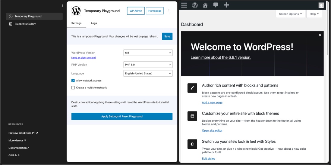 WordPress Playground