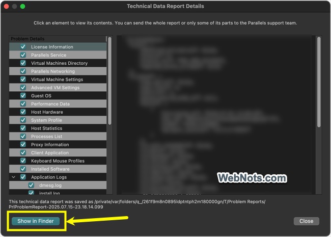 Find Tech Details File