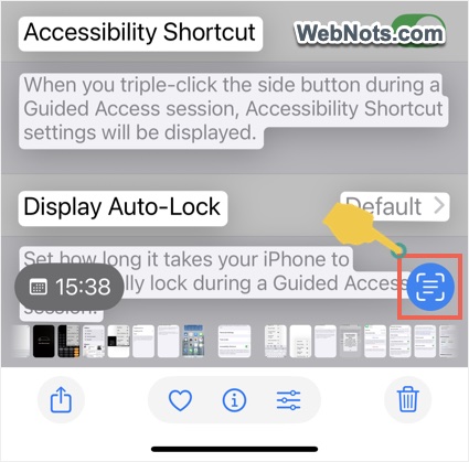 Live Text Icon on Image
