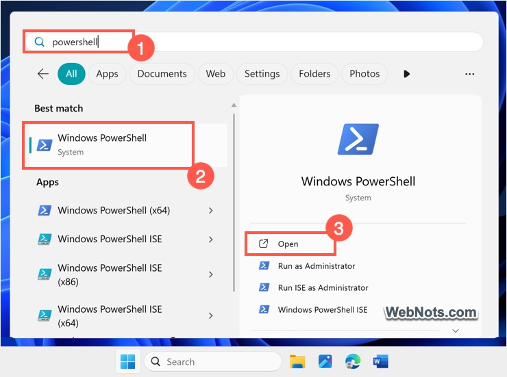 Open PowerShell
