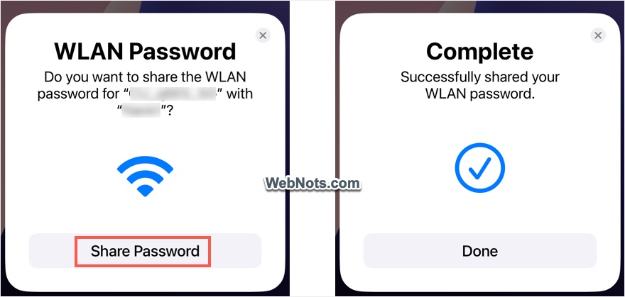 Share Wi-Fi Password