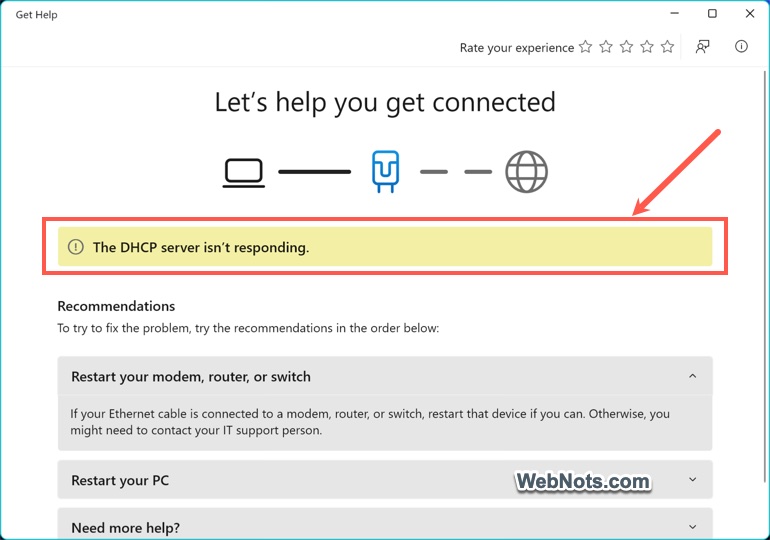 Shared Network Error