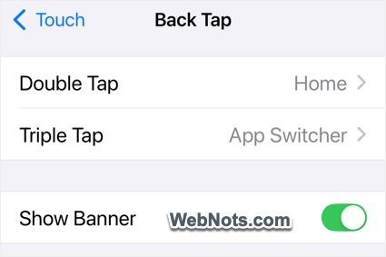 iPhone Back Tap Function