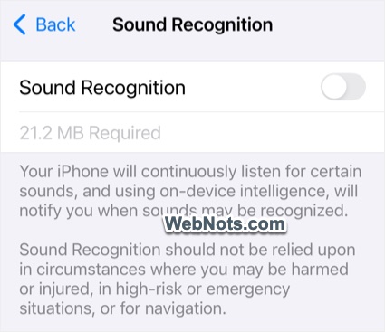 iPhone Sound Recognition
