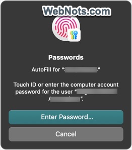 Autofill with Touch ID