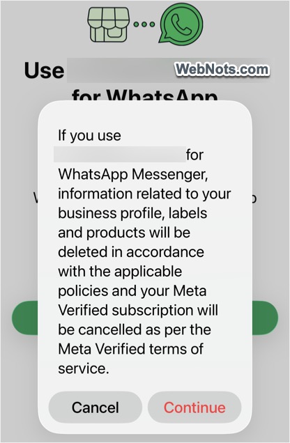 Business Account Migration Warning