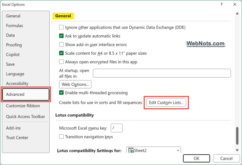 Edit Custom Lists