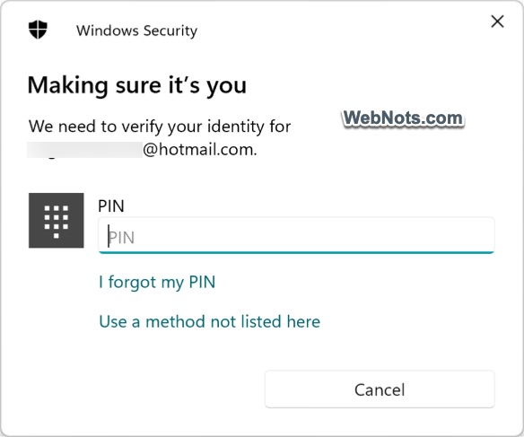 Enter PIN